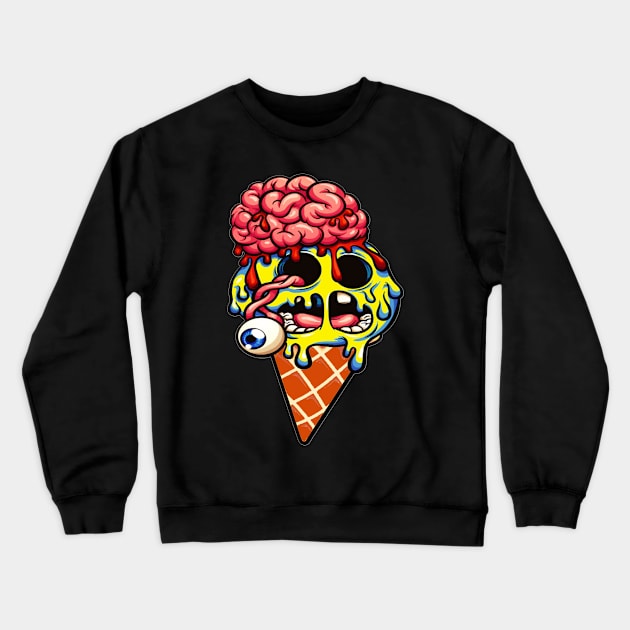 Brain Ice Cream Crewneck Sweatshirt by ctrlzie